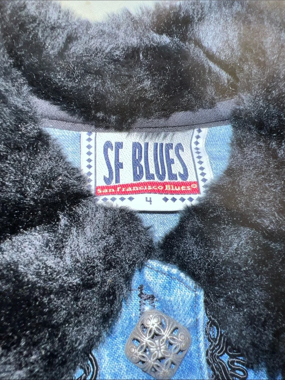 Vintage SF BLUES Denim Set - Classic Blue with Black Trim